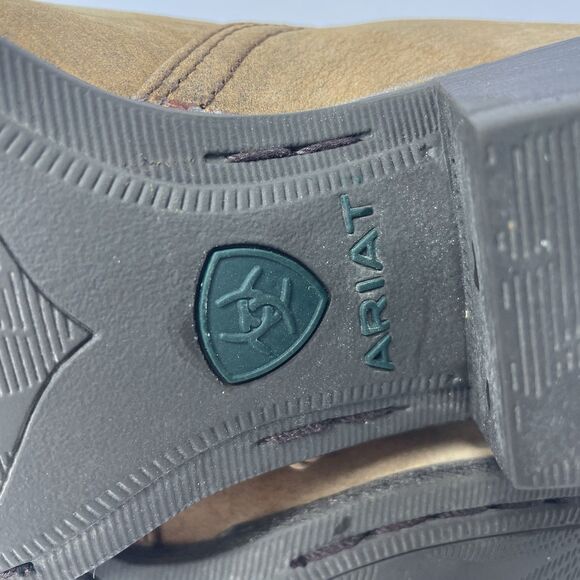 Ariat Dulce Ankle Boots Leather Western Brown Buckle Heel Women’s size 8.5B - Picture 12 of 14